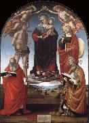 Luca Signorelli The Virgin and Child among Angels and Saints USA oil painting artist